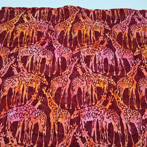 Giraffe Batik Fabric Fat Quarter Safari Animal Print Quilt Crafts 18"x22" - Picture 5 of 5
